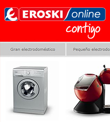 La versión Online de la firma Eroski ya vende electródomesticos y electrónica